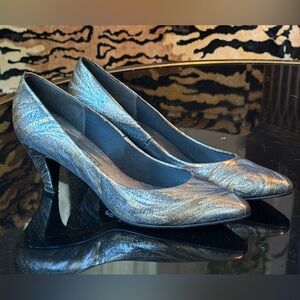 Naturalizer Shimmering Silver Heels